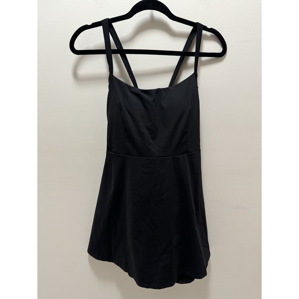 Active USA Black Spaghetti Strap Mini Sundress